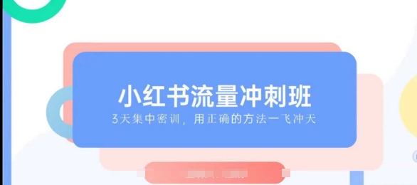 小红书流量冲刺班2025，最懂小红书的女人，快速教你2025年入局小红书-轻创副业圈