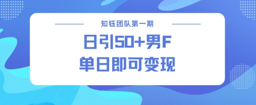 男粉引流新方法不违规，当日即可变现-轻创副业圈