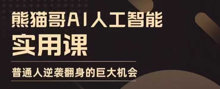 AI人工智能实用课，实在实用实战，普通人逆袭翻身的巨大机会-轻创副业圈