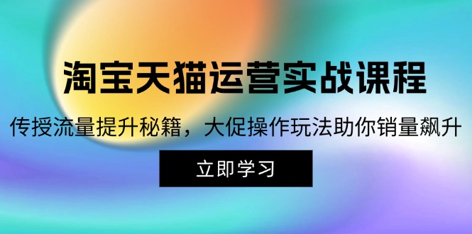 淘宝&天猫运营实战课程，传授流量提升秘籍，大促操作玩法助你销量飙升-轻创副业圈