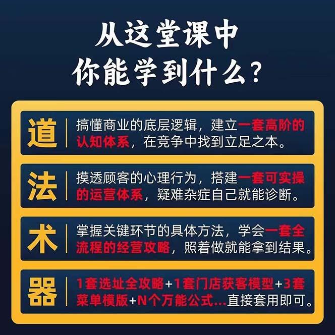 图片[1]-餐饮店盈利实操方法：教你怎样开一家持续能赚钱的餐厅(25节-轻创副业圈