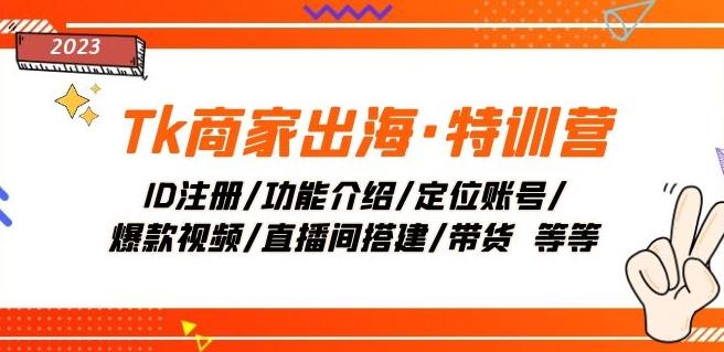 Tk商家出海·特训营：ID注册/功能介绍/定位账号/爆款视频/直播间搭建/带货-轻创副业圈