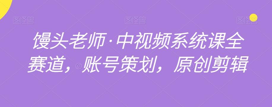馒头老师·中视频系统课全赛道，账号策划，原创剪辑-轻创副业圈