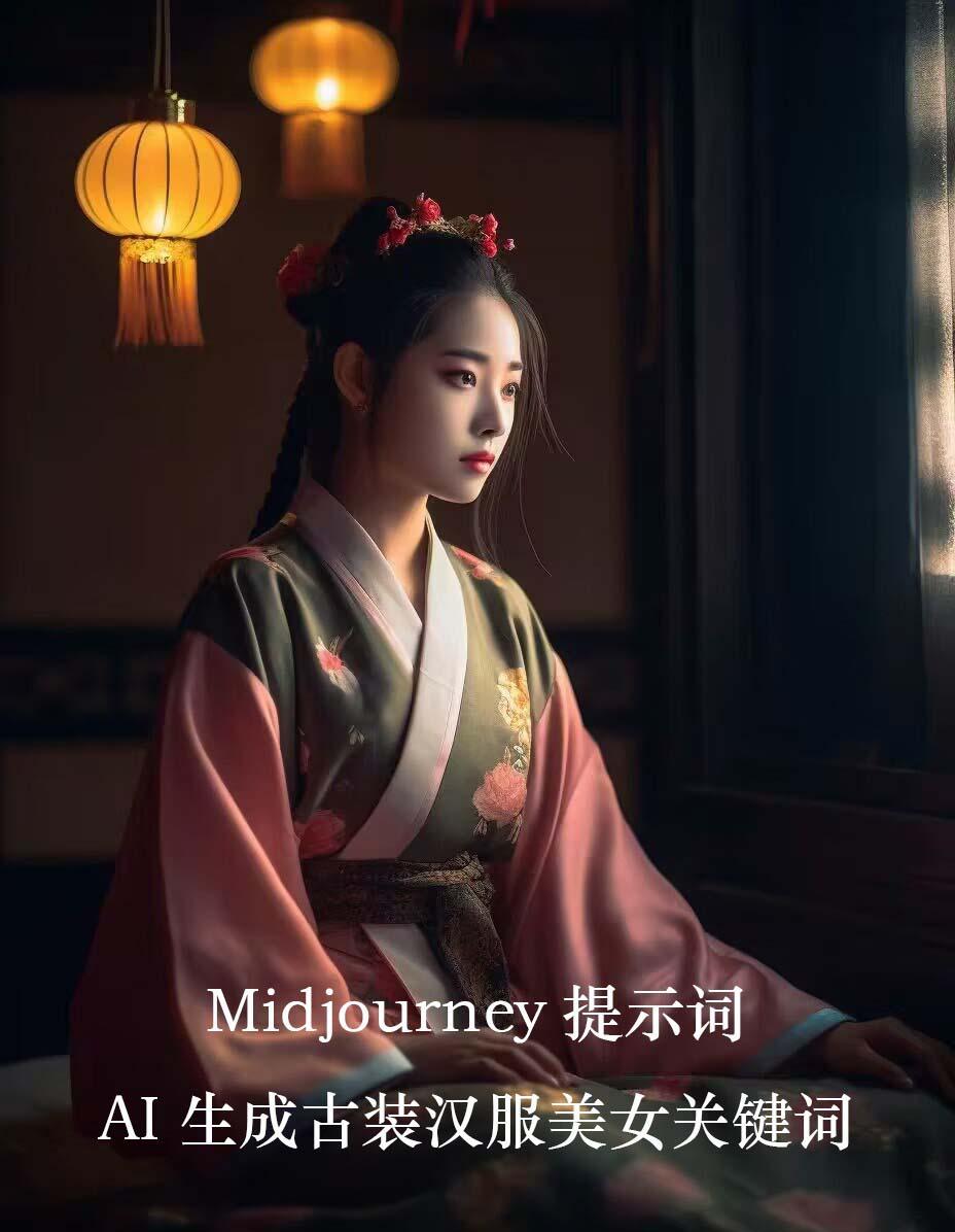 Midjourney关键词-AI生成中国风古装汉服美女人像提示关键词-轻创副业圈