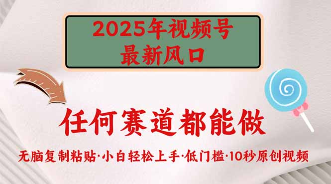 2025年视频号新风口，低门槛只需要无脑执行-轻创副业圈