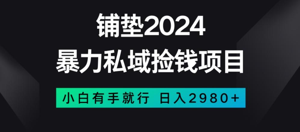 暴力私域捡钱项目，小白无脑操作，日入2980【揭秘】-轻创副业圈