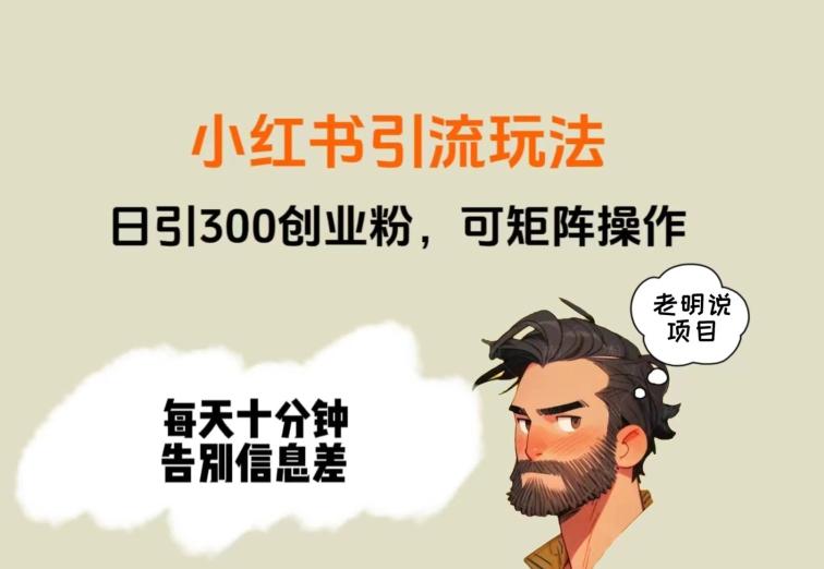 靠小红书视频日印300粉，两分钟一个视频轻松矩阵-轻创副业圈