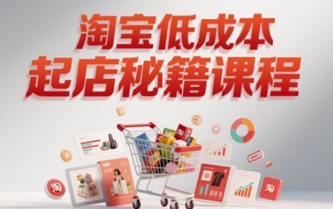 淘宝低成本起店系统课，助你快速起店，实现弯道超车-轻创副业圈