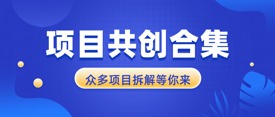 项目共创合集，从0-1全过程拆解，让你迅速找到适合自已的项目-轻创副业圈