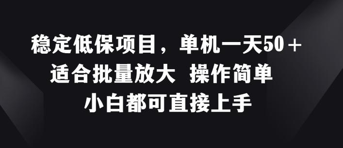 稳定低保项目，单机一天50+适合批量放大 操作简单 小白都可直接上手【揭秘】-轻创副业圈