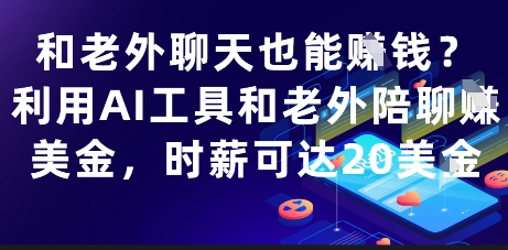 和老外聊天也能挣钱？利用AI工具和老外陪聊挣美金，时薪可达20刀-轻创副业圈
