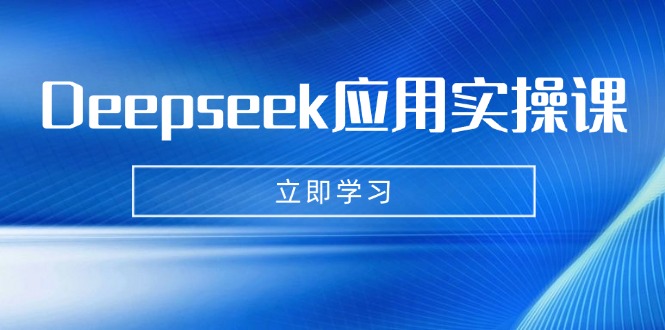 Deepseek应用实操课：AI制作数字妈妈、写真、短视频，辅导作业，PPT制作等-轻创副业圈