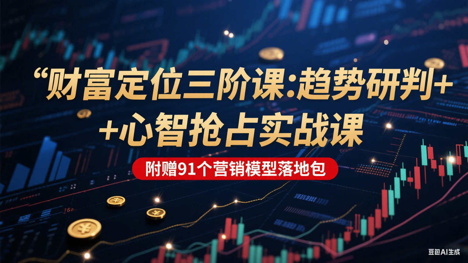 财富定位三阶：趋势研判 + 心智抢占实战课，附赠91个营销模型落地包-轻创副业圈