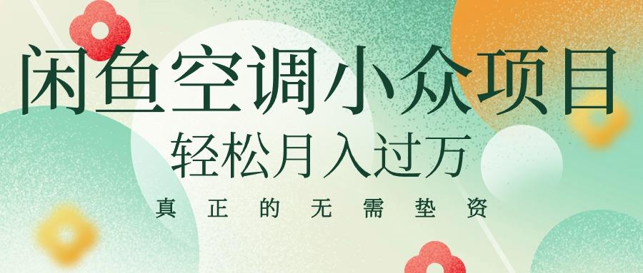 闲鱼卖空调小众项目 轻松月入过万 真正的无需垫资金-轻创副业圈