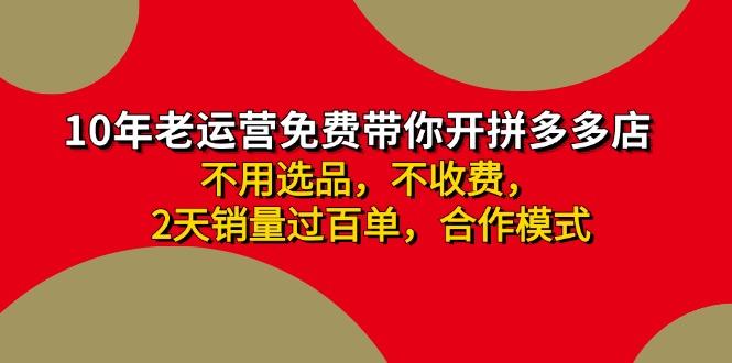 拼多多-合作开店日入4000+两天销量过百单，无学费、老运营教操作、小白…-轻创副业圈