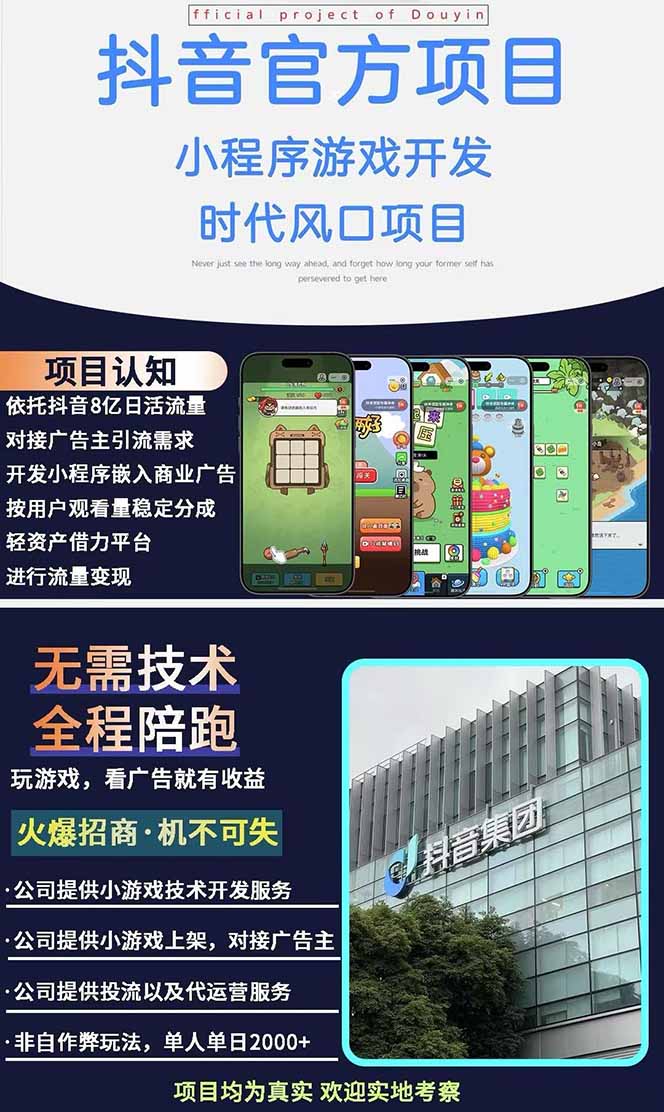 图片[1]-2025最热抖音官方项目 Ai时代风口项目小程序游戏开发 实测单个游戏日收…-轻创副业圈