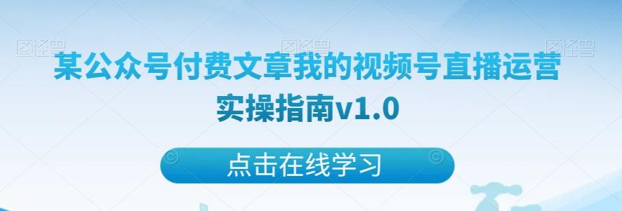 某公众号付费文章我的视频号直播运营实操指南v1.0-轻创副业圈