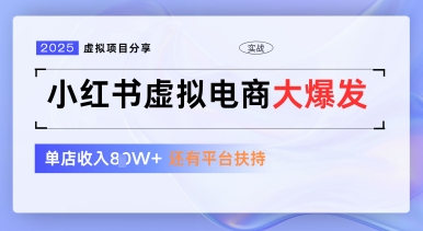 小红书虚拟电商项目，平台大力免费流量扶持，低门槛1拖3玩法-轻创副业圈