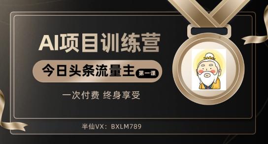 AI项目系列训练营（公众号流量主与今日头条篇）【揭秘】-轻创副业圈