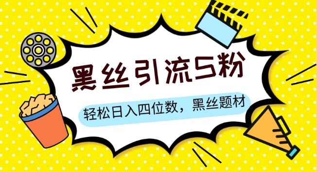 S粉变现，轻松日入四位数，黑丝题材+情感话术【揭秘】-轻创副业圈
