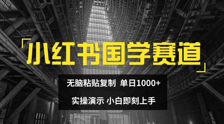 小红书国学赛道，无脑粘贴复制，单日1K，实操演示，小白即刻上手【揭秘】-轻创副业圈