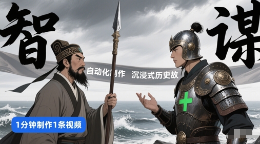 扣子工作流一键生成沉浸式历史故事，一天工作量，3分钟搞定-轻创副业圈