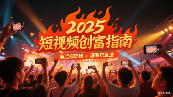 2025短视频创富指南，前后端思维 + 系统算法，教你月入过万变现路径-轻创副业圈