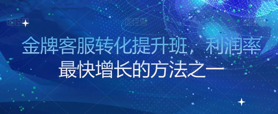 金牌客服转化提升班，利润率最快增长的方法之一-轻创副业圈