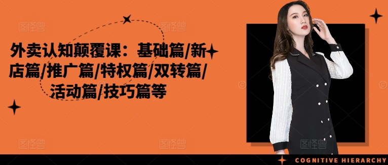 外卖认知颠覆课：基础篇/新店篇/推广篇/特权篇/双转篇/活动篇/技巧篇等-轻创副业圈