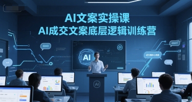 AI文案实操课，AI成交文案底层逻辑训练营-轻创副业圈