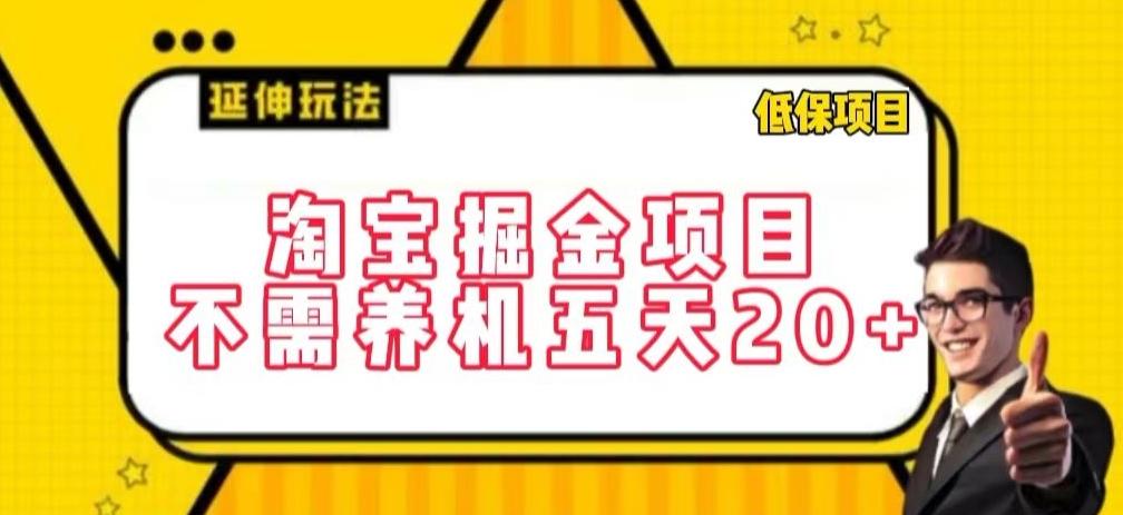 淘宝掘金项目，不需养机，五天20+，每天只需要花三四个小时【揭秘】-轻创副业圈