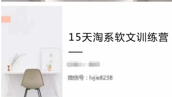 15天淘系软文训练营，跟年入50万的淘系软文导师，学习月收过万的淘系软文-轻创副业圈
