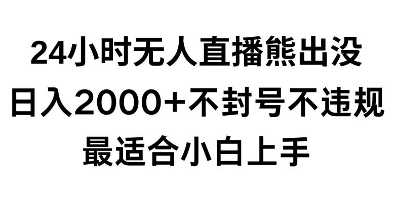 快手24小时无人直播熊出没，不封直播间，不违规，日入2000+，最适合小白上手，保姆式教学【揭秘】-轻创副业圈