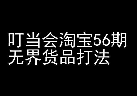 叮当会淘宝56期：无界货品打法-淘宝开店教程-轻创副业圈