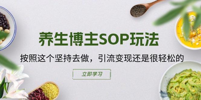 养生博主SOP玩法，按照这个坚持去做，引流变现还是很轻松的-轻创副业圈