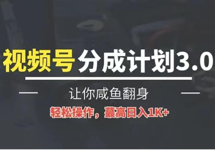 24年视频号冷门蓝海赛道，操作简单，单号收益可达四位数-轻创副业圈