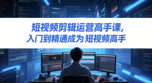 短视频剪辑运营高手课，入门到精通成为短视频高手-轻创副业圈